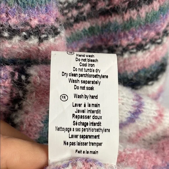 Anthropologie The Korner Striped Chunky Knit Sweater | Size S/M - Picture 10 of 13